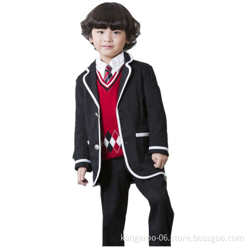Cotton Plaid Kindergarten School Kids Uniform Design